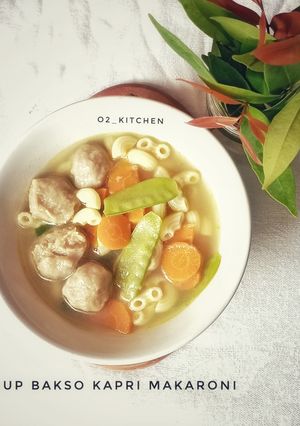Foto resep Sup Bakso Kapri Makaroni