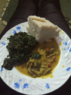 A picture of Coconut tripe(matumbo) stew.