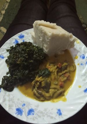 A picture of Coconut tripe(matumbo) stew.