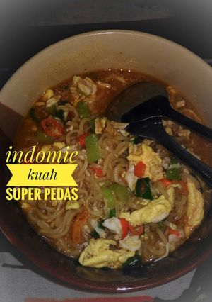 Foto resep Indomie kuah super pedas