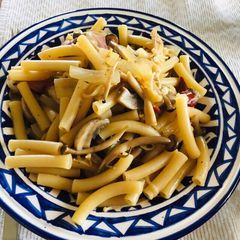 A picture of Mushroom pasta.