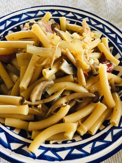 A picture of Mushroom pasta.