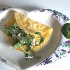 A picture of Gluten Free Dosa (Moong daal dosa).