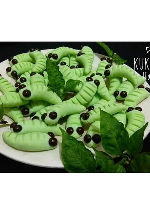 Foto resep Kukis Susu Ulat hijau