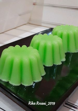 Foto resep Puding Santan Sirup Melon