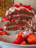 Tortitas de algarroba con fresas