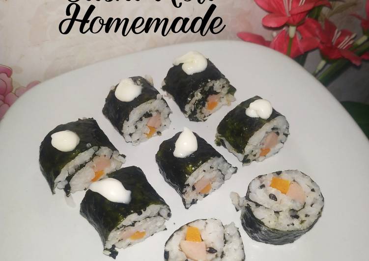 Bagaimana Membuat 68. すし Sushi Roll Homemade, Lezat