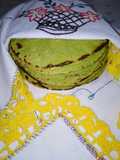 Tortillas con nopal y espinaca