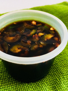 A picture of Salsa de Soya con Chiles Toreados.