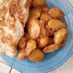 Dankali da kwai for breakfast A picture of Dankali da kwai for breakfast.