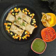 3 C Spring rolls (corn, carrot, cheese)-レシピのメイン写真