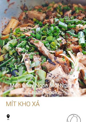 Hình của món Mít non kho xả ớt chay.