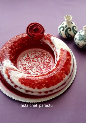 عکسی از دستور ژله دو رنگ انار مجلسی / یلدا