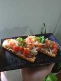 Bruschetta dgn tomato, hirisan daikon dan daun saderi