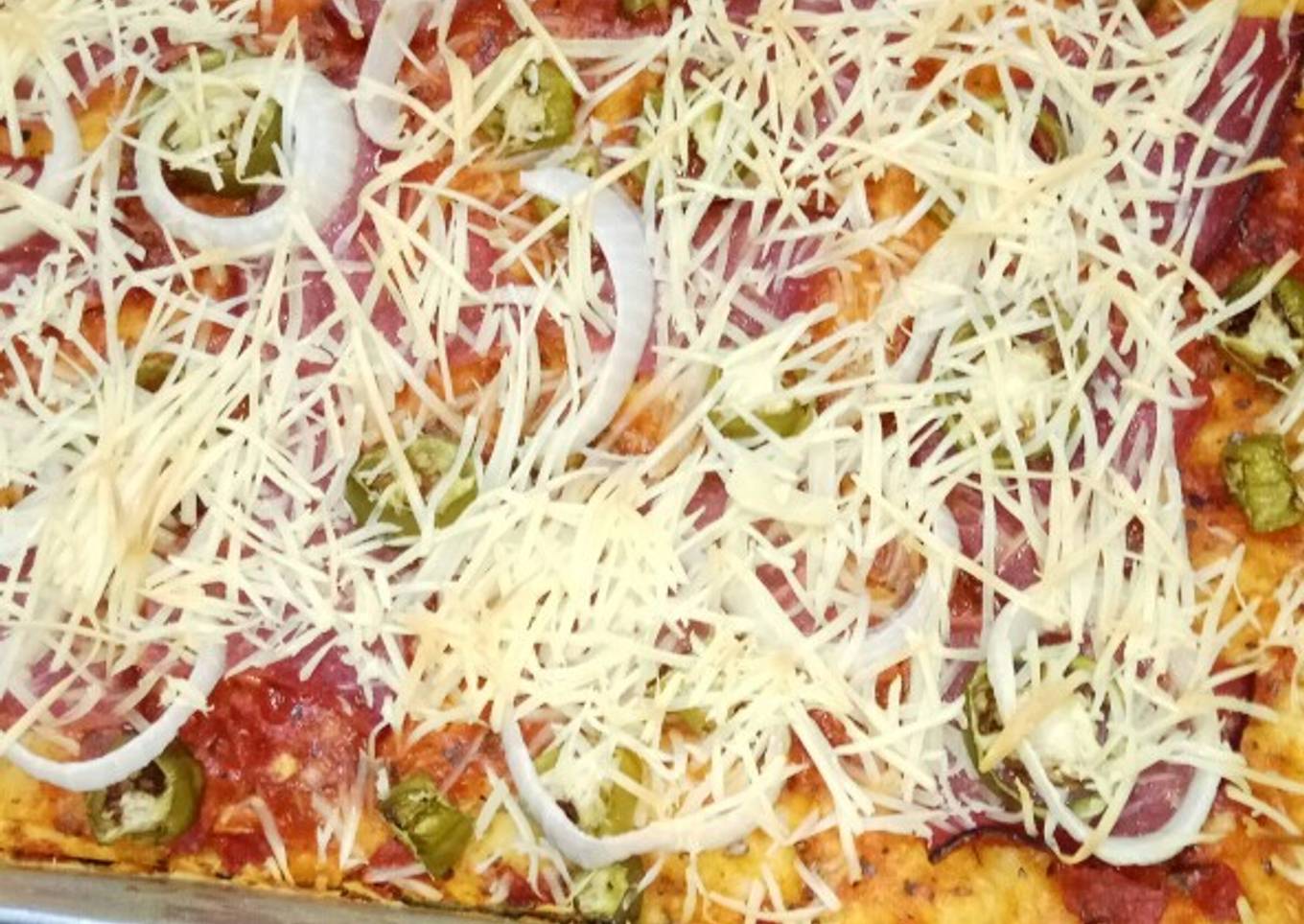 Pizza smoked beef