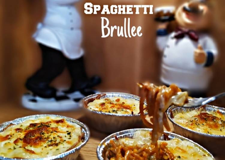 Cara Gampang Membuat Baked spaghetti brulee Jadi, Enak