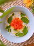 Trứng Cá Hồi Muối & Cơm Trộn Hoa Bồ Công Anh