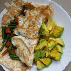 A picture of Veggie Omelette With Avicado.