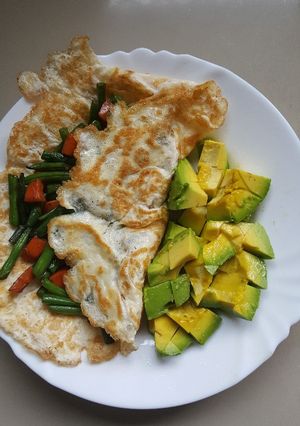 A picture of Veggie Omelette With Avicado.
