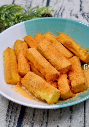 Hình của món Khoai Lang Chiên Lắc Phô Mai.