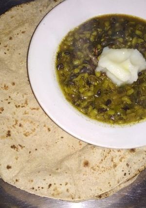 A picture of Moong moth ki sabzi.