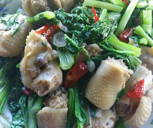 Resep Mudah Tumis Sawi Kepala Ayam Saos Tiram Nikmat Lezat