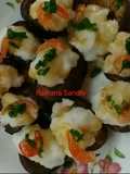 Steam jamur shitake kering dengan cumi cincang
