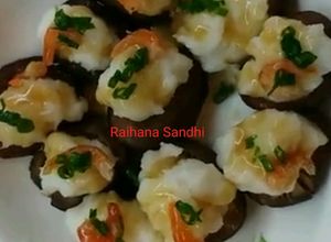 Foto resep Steam jamur shitake kering dengan cumi cincang