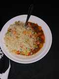 Vegetable fried rice + Kamande