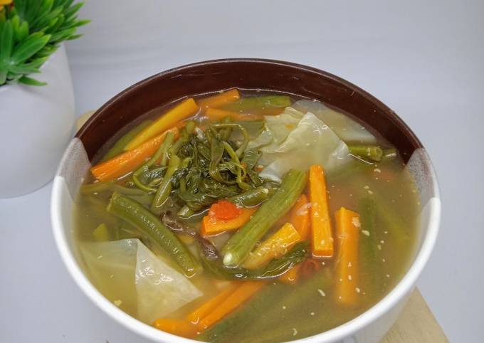 Cara bikin Sayur Asem Jakarta (Tamarind Vegetable Soup)