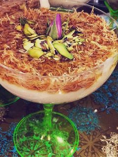صورة لوصفة كاسات طبقات الكنافه بالقشطه