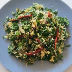 Moringa and Toasted Grated Coconut A picture of Moringa and Toasted Grated Coconut.