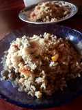 Salteado de panza de pollo con arroz