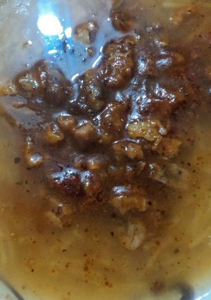 Una foto de Sopa de fideo con guisado quedado el geras a lo ranchero