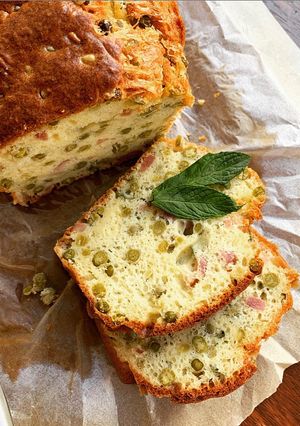 Une photo de ☆Cake Menthe Petit Pois Lardons☆