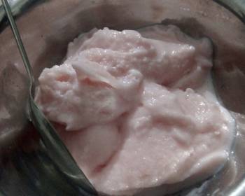 The New Way Making Recipe Coconut  Rose Ice Cream Delicious and Healthy