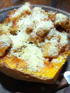 Una foto de Calabaza rellena de pollo