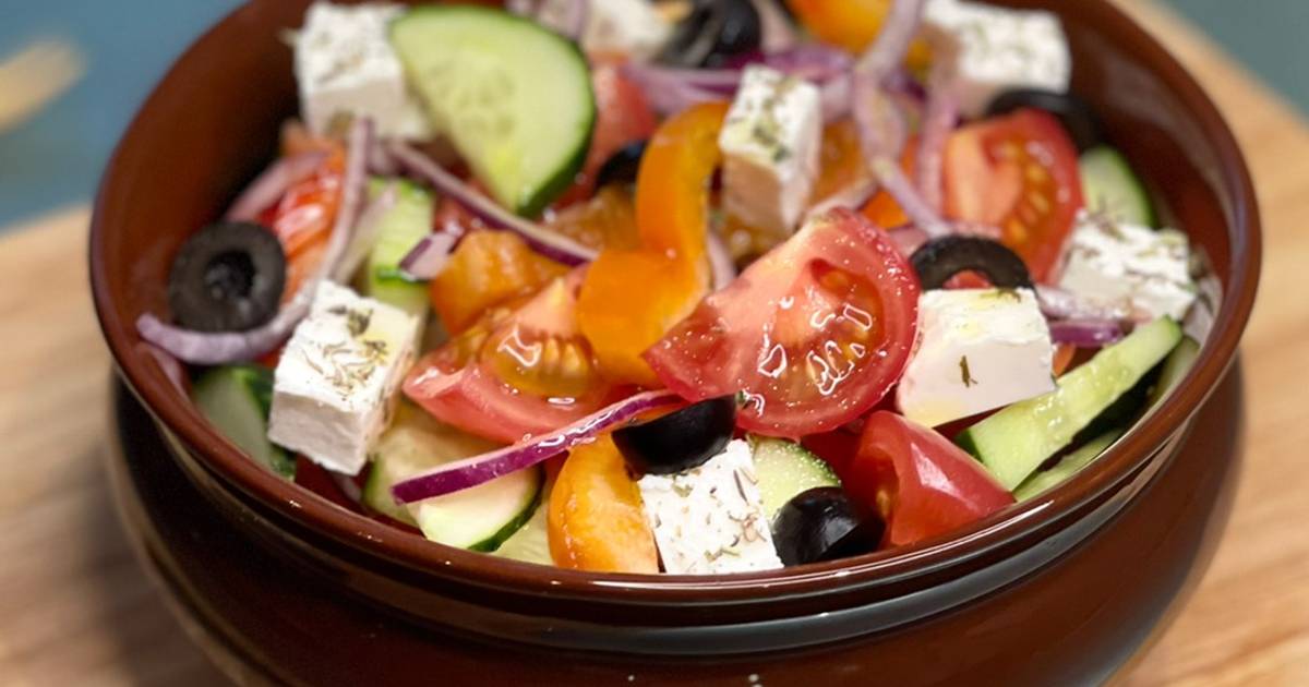 Салат с брынзой и маслинами 21 пошаговый рецепт с фото