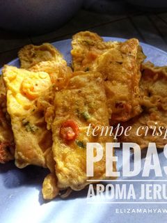 Foto resep Tempe goreng tepung crispy pedas aroma jeruk
