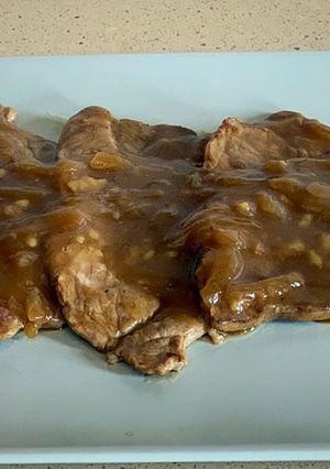 Una foto de Filetes de ternera en salsa