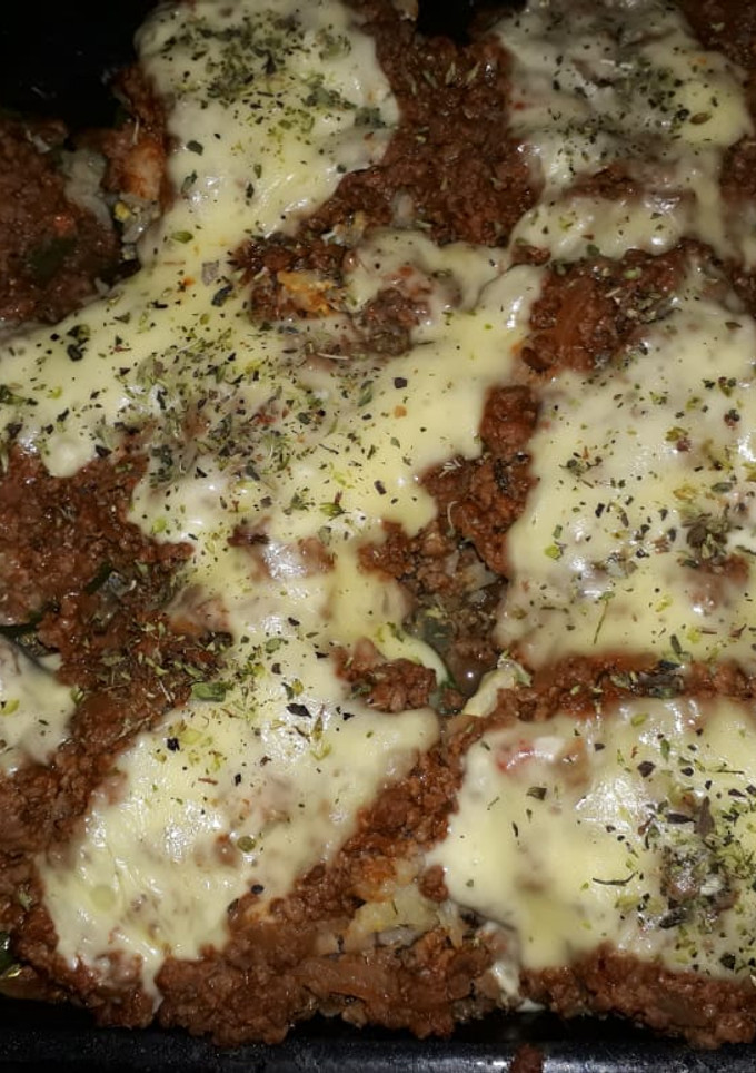 Una foto de Zapallitos rellenos de arroz y carne picada✔