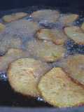 Chayote silvestre o papa del aire frita