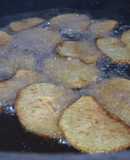 Chayote silvestre o papa del aire frita