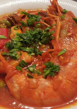Una foto de Cazuela de mariscos