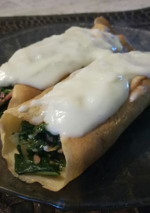 Una foto de Panques rellenos de hojas verdes 🌱🌿🍀