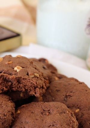 Una foto de Galletas de quinua con almendras y doble chocolate