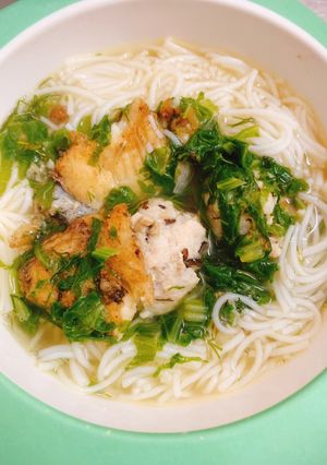 Hình của món Bún cá rô đồng.