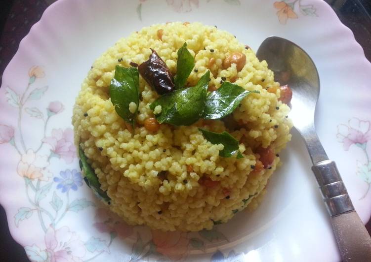 Foxtail Millet Lemon Bhaath / Thinai lemon rice