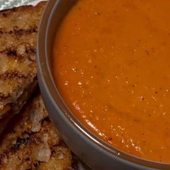 A picture of Veggies Disguised as Tomato Soup.