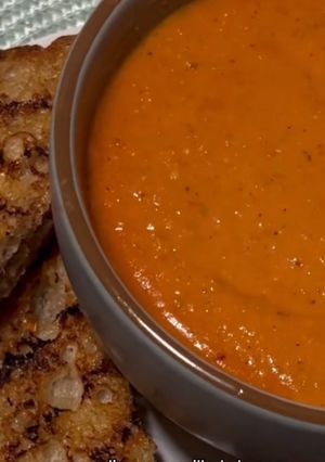 A picture of Veggies Disguised as Tomato Soup.